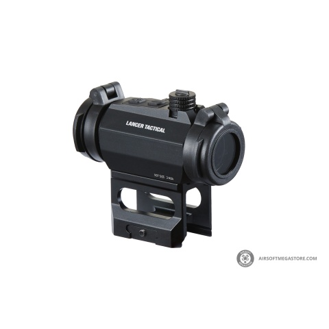Lancer Tactical 2 MOA Micro Red Dot Sight with Riser Mount (Color: Black)