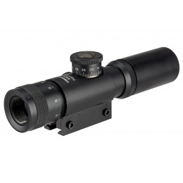 Lancer Tactical 4x21 AO Rifle Scope with Lens Caps (Color: Black)