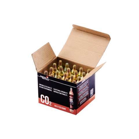 Lancer Tactical High Pressure 16 Gram CO2 Cartridges for Airsoft / Airguns (Pack of 20)