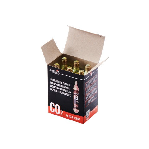 Lancer Tactical High Pressure 16 Gram CO2 Cartridges for Airsoft / Airguns (Pack of 6)