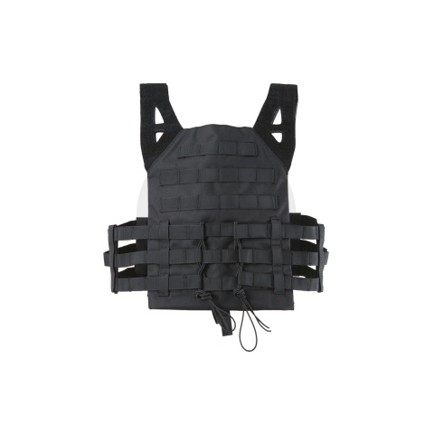 Lancer Tactical Lightweight Molle Tactical Vest with Retention Cords (Color: Black)
