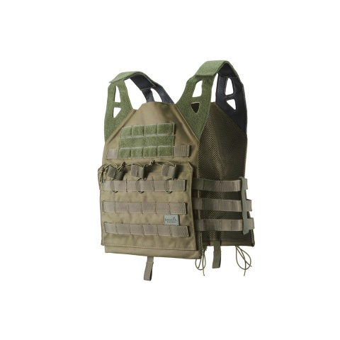 Lancer Tactical Lightweight Molle Tactical Vest with Retention Cords (Color: OD Green)