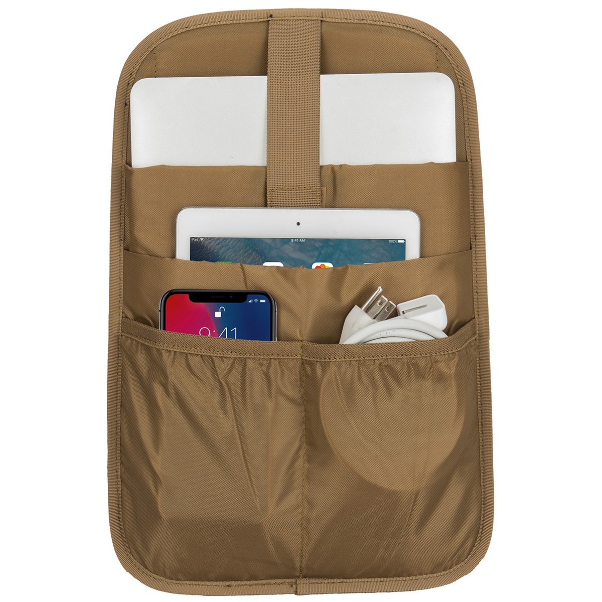 Lancer Tactical Hook and Loop Laptop Panel KHAKI Airsoft Megastore