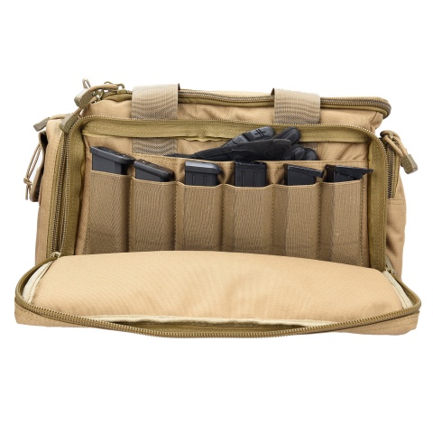 Lancer Tactical Weather Resistant Shooting Range Bag w/ Shoulder Strap (Color: Khaki)
