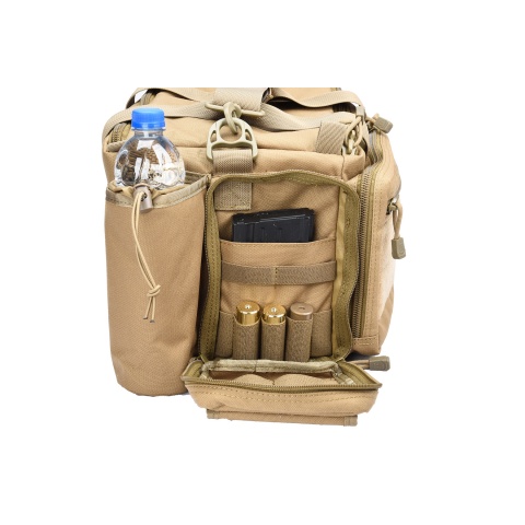 Lancer Tactical Weather Resistant Shooting Range Bag w/ Shoulder Strap (Color: Khaki)