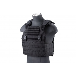 Lancer Tactical Vest with Molle Webbing and Detachable Buckles (Color: Black)