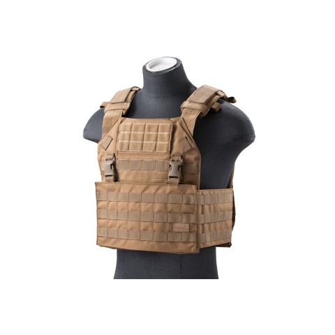 Lancer Tactical Vest with Molle Webbing and Detachable Buckles (Color: Tan)