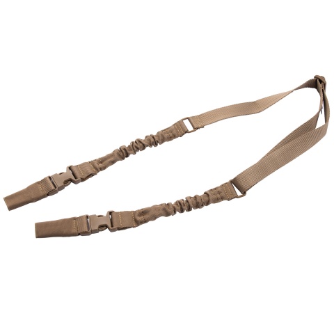 Lancer Tactical 2-Point Bungee Sling with Dual Buckles (Color: Tan)