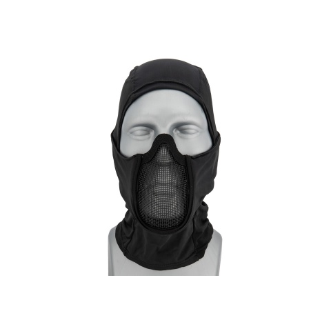 Lancer Tactical Shadow Warrior Hood Mesh Balaclava Face Mask (Color: Black)