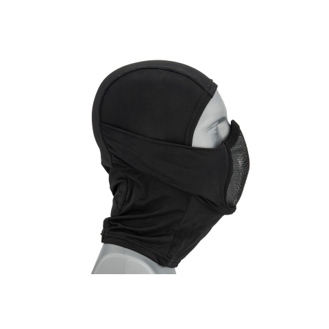 Lancer Tactical Shadow Warrior Hood Mesh Balaclava Face Mask (Color: Black)
