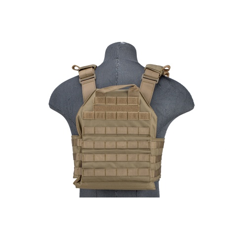 Lancer Tactical 1000D Nylon Buckle Up Assault Plate Carrier (Color: Tan)