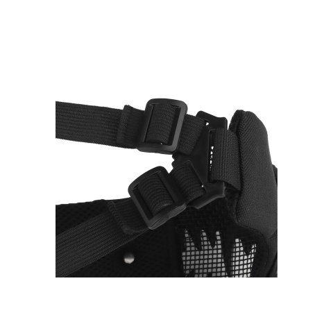 Upgraded Fangs Mesh Lower Face Mask (Color: Black)