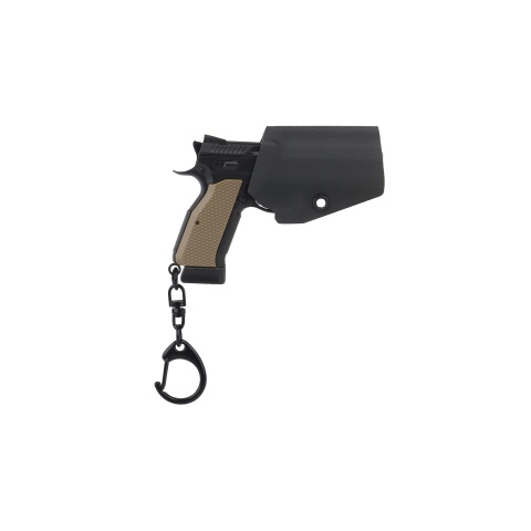 Tactical Detachable Mini Pistol Keychain with Holster (Color: Black)