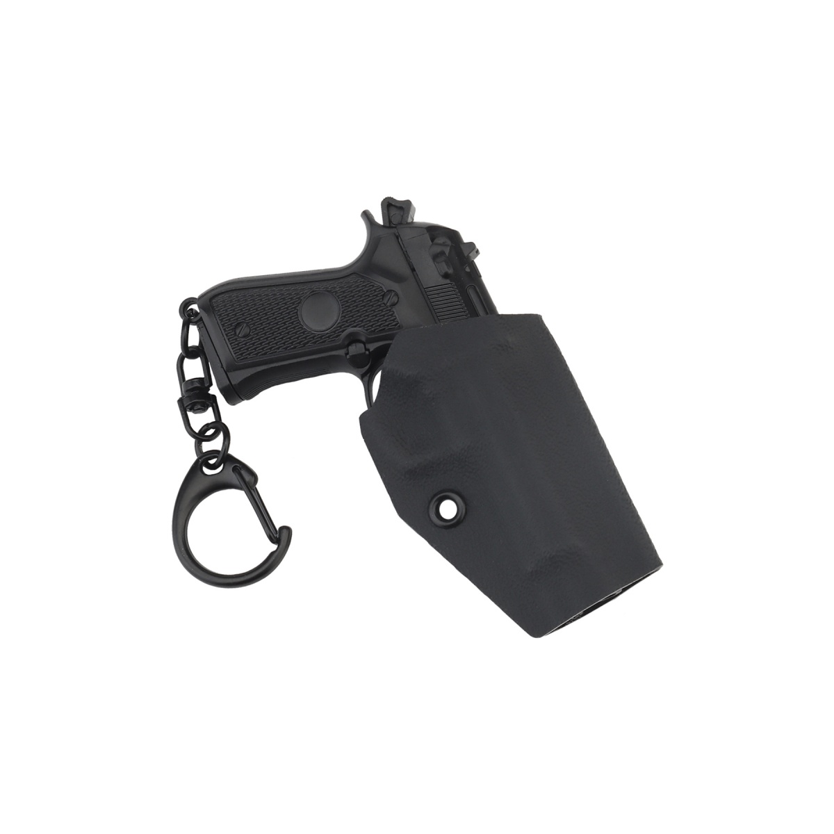 Tactical Detachable Mini M9 Pistol Keychain with Holster (Color Black
