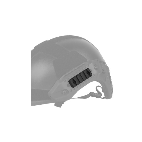 MK Helmet 5 Section Rail Mounts (Color: Black)