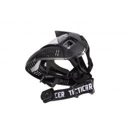 Lancer Tactical Full Face Airsoft Mask w/ Visor (Black)