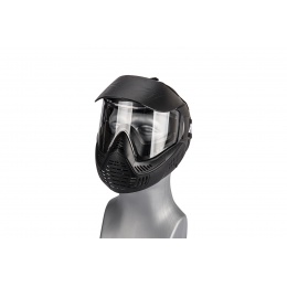 Lancer Tactical Full Face Airsoft Mask with Visor (Color: Black)