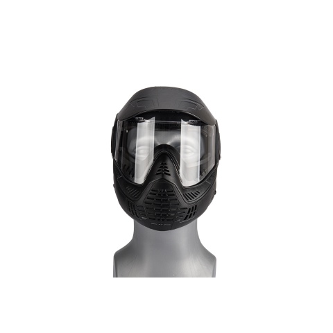 Lancer Tactical Full Face Airsoft Mask with Visor (Color: Black)
