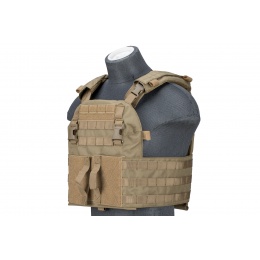 Tactical MOLLE Plate Carrier Vest Triple Inner Mag Pouch Assault Gear in AT-FG 