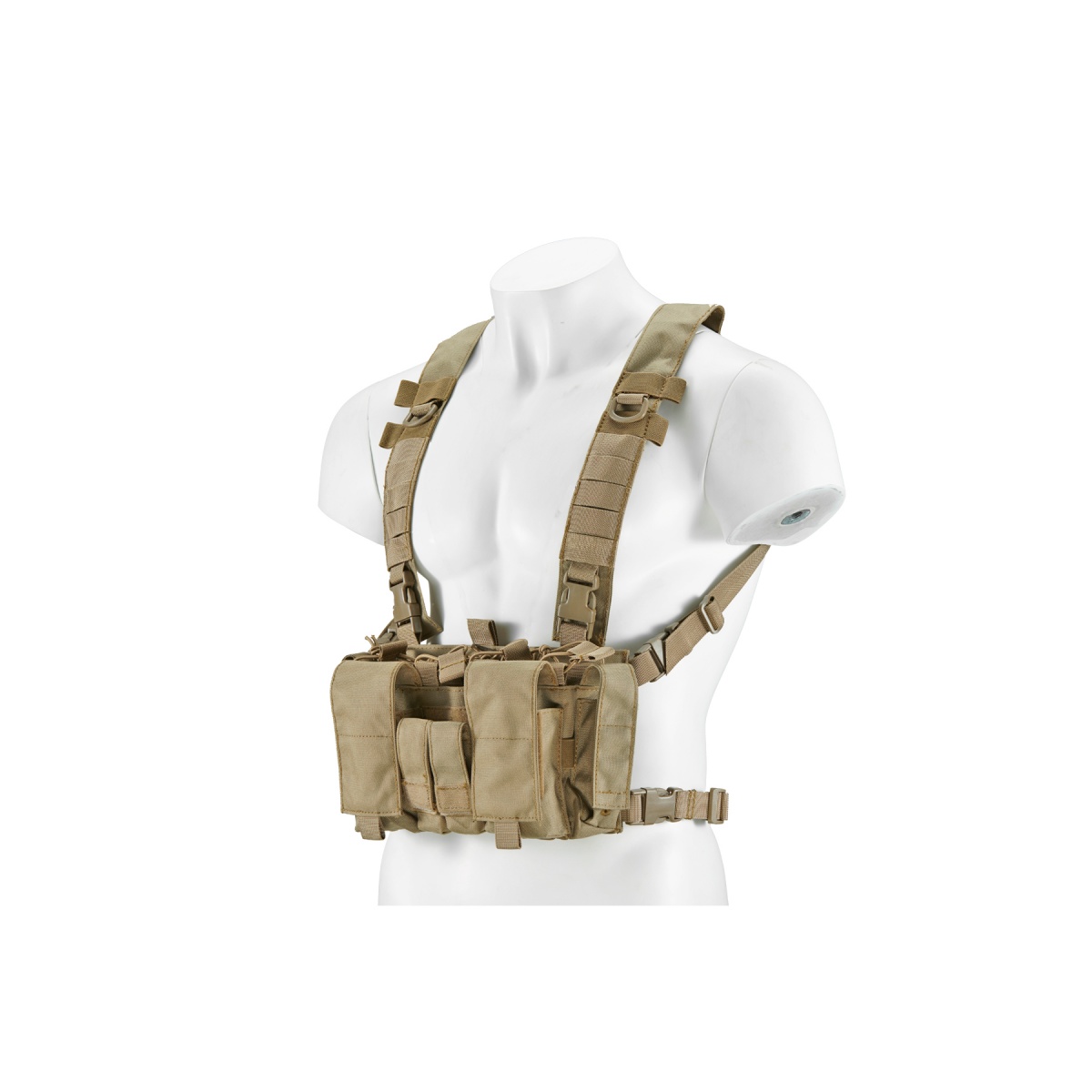 Lancer Tactical Buckle Up Lightweight Chest Rig (Color: Tan) | Airsoft ...
