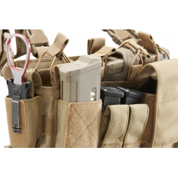 Lancer Tactical Buckle Up Lightweight Chest Rig (Color: Tan)