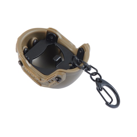 Tactical Detachable Mini Helmet Keychain Bottle Opener (Color: Tan)