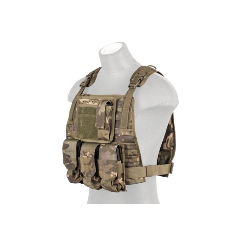 Lancer Tactical Ballistic 600D Nylon Tactical Vest (Color: Camo-Tropic)