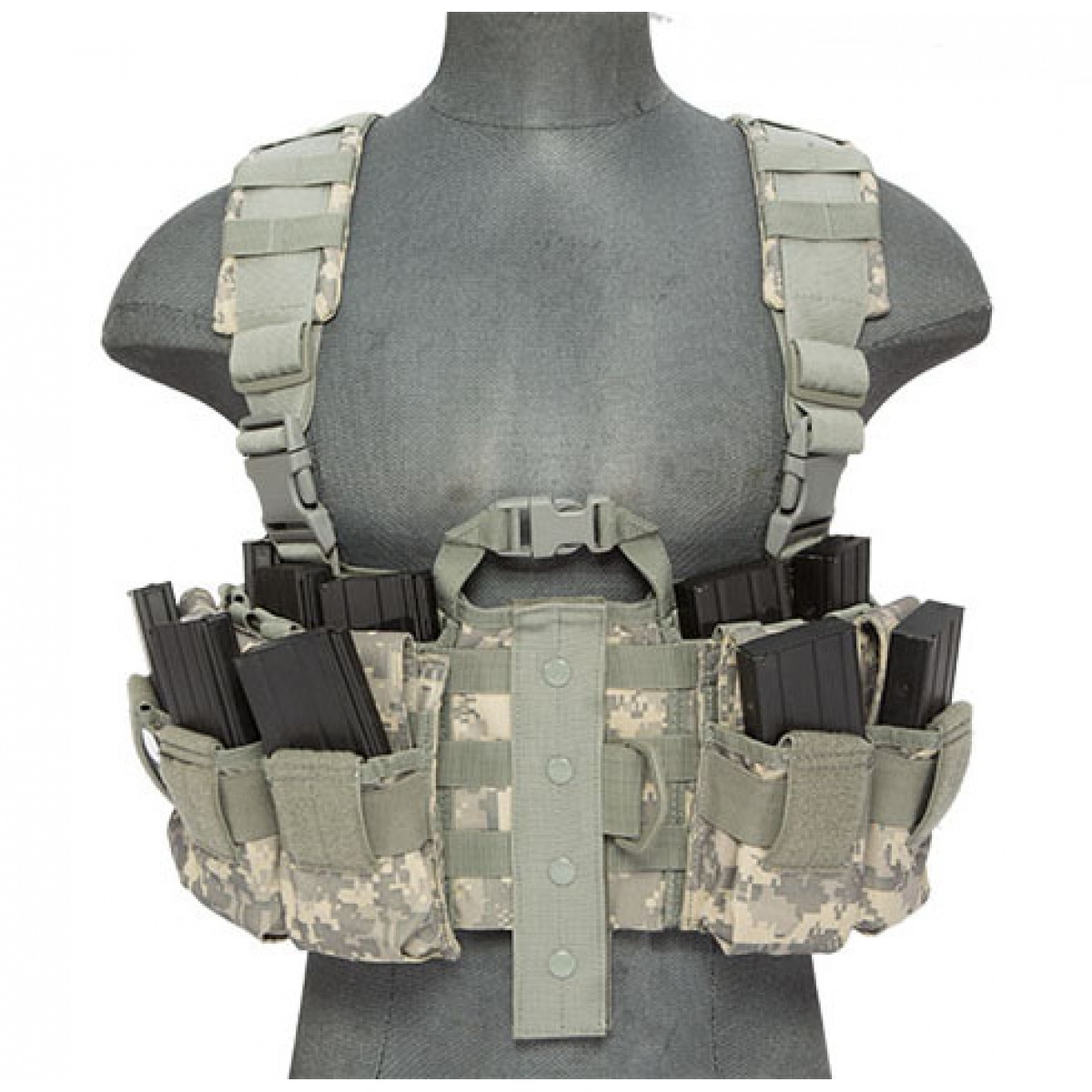 Lancer Tactical Airsoft M4 Chest Harness MOLLE Rig [Nylon] - ACU ...