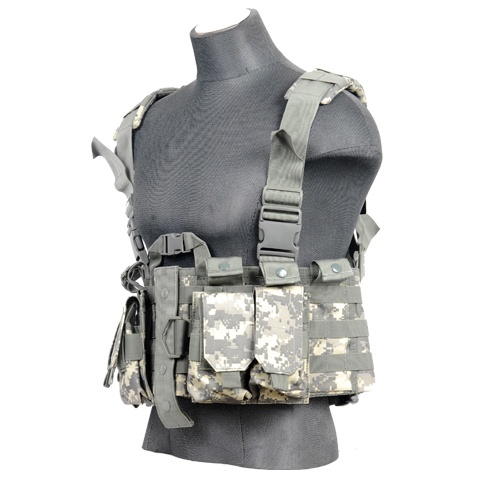 Lancer Tactical Airsoft M4 Chest Harness MOLLE Rig [Nylon] - ACU