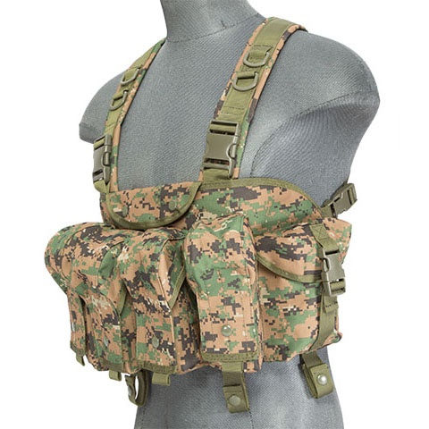 Lancer Tactical Fully Adjustable AK Chest Rig [Nylon] - WOODLAND