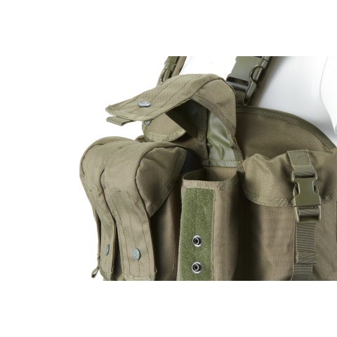 Lancer Tactical Fully Adjustable AK Chest Rig (Color: OD Green)