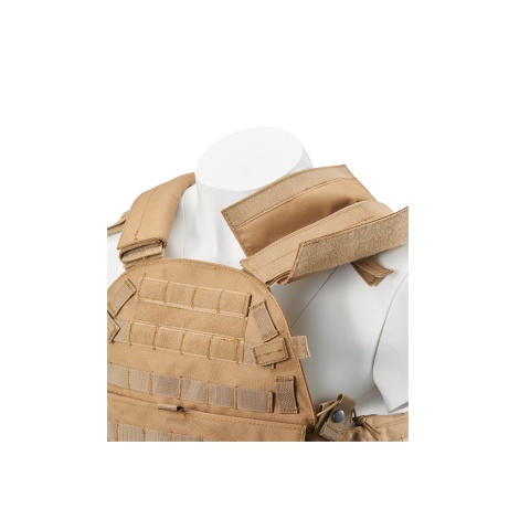 Lancer Tactical Airsoft Ballistic Tactical Vest (Coyote Brown)