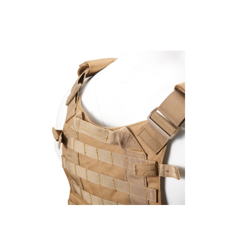 Lancer Tactical Airsoft Ballistic Tactical Vest (Coyote Brown)