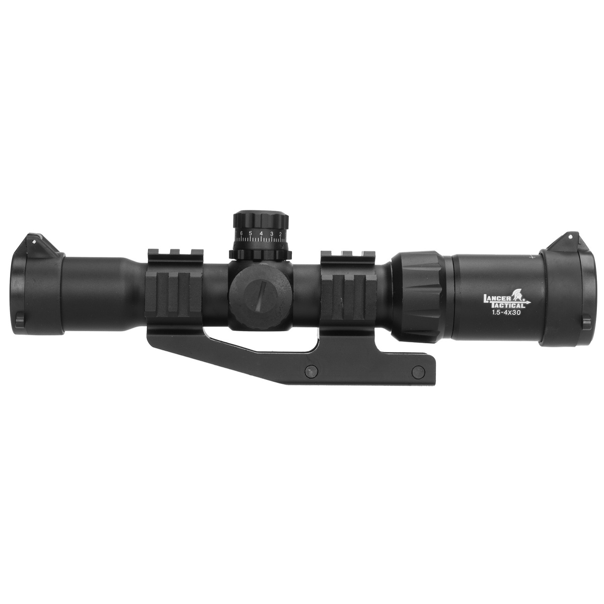Lancer Tactical Airsoft 1.54x30 Illuminated MIL Dot Rifle Scope