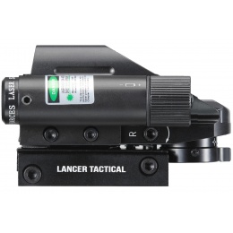 Lancer Tactical 4 Pattern Reticle Reflex Sight w/ Green Laser (Color: Black)