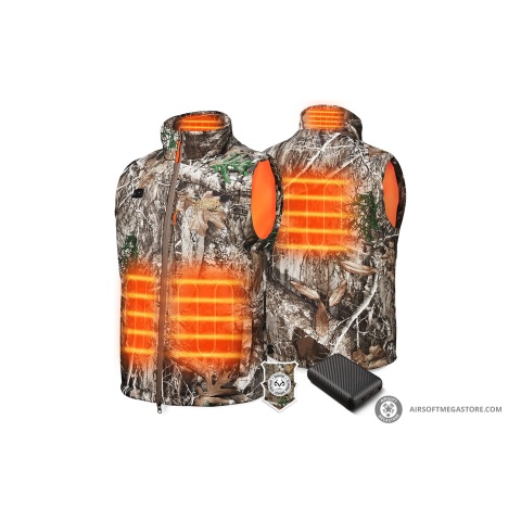 Lancer Tactical X-Large Size Rechargeable Heated Jacket for Hunting (Color: Camo)