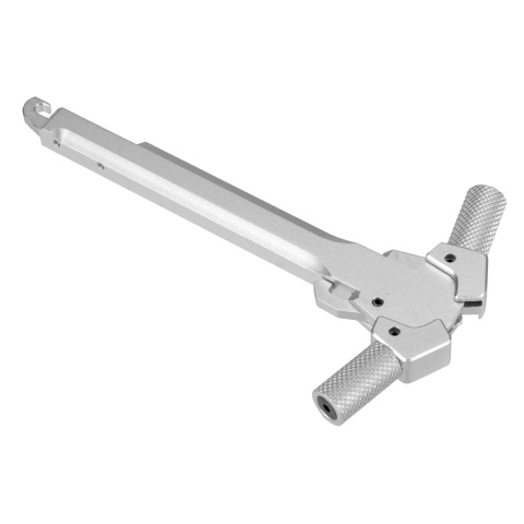 Lancer Tactical CNC Aluminum Ambidextrous M4 Charging Handle (Color: Silver)
