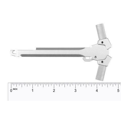 Lancer Tactical CNC Aluminum Ambidextrous M4 Charging Handle (Color: Silver)