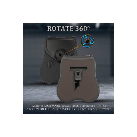 Cytac R-Defender Hard Shell Holster for Glock [G19, G23, G21] - BLACK