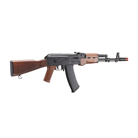 WellFire Airsoft Polymer AK47 AEG Rifle - BLACK/WOOD