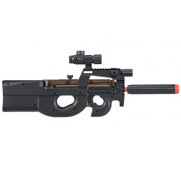 WellFire D90 Low Powered Airsoft Submachine Gun w/ Shooting Target (Color: Black)