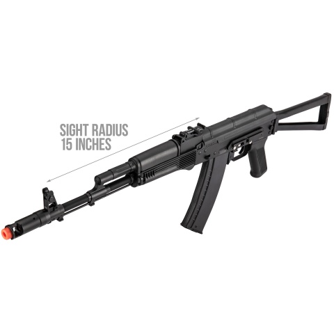 Double Bell Metal Body AKS-74N Airsoft AEG Rifle w/ Folding Stock (Color: Black)