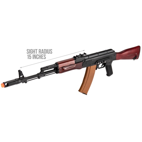 Double Bell AK74N AEG Airsoft Rifle - BLACK / WOOD