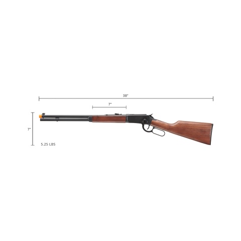 Double Bell M1894 CO2 Powered Lever Action Airsoft Rifle (Color: Black / Wood)