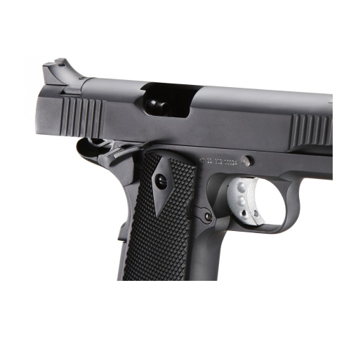 Double Bell Co2 M1911 Blowback Airsoft Pistol w/ Silver Accents (Color: Black)