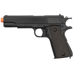 Double Bell M1911 WWII Airsoft Spring Pistol [Metal Body] - BLACK