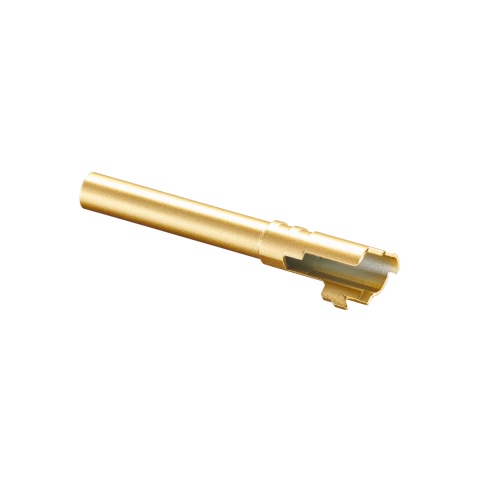 Double Bell Smooth 5 inch Threaded Hi-Capa Airsoft Pistol Outer Barrel (Color: Gold)