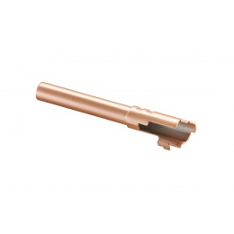 Double Bell Smooth 5 inch Threaded Hi-Capa Airsoft Pistol Outer Barrel (Color: Luxury Gold)