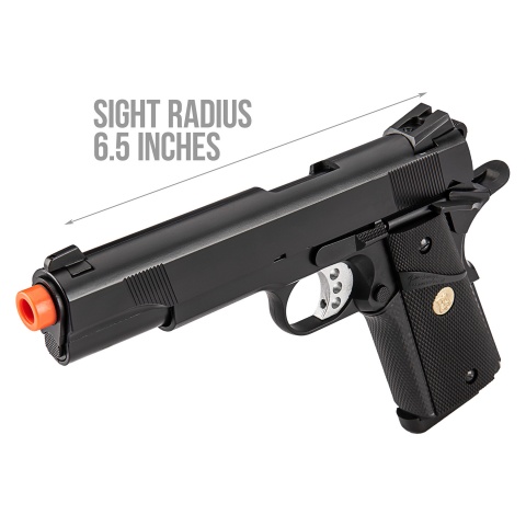 Double Bell M1911 Gas Blowback MEU Airsoft Pistol [Polymer] - BLACK
