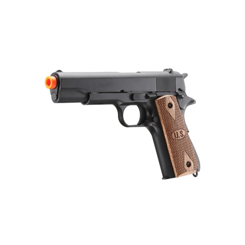 Double Bell M1911 Green Gas Blowback Airsoft Pistol w/ Wood Grip (Color: Black)